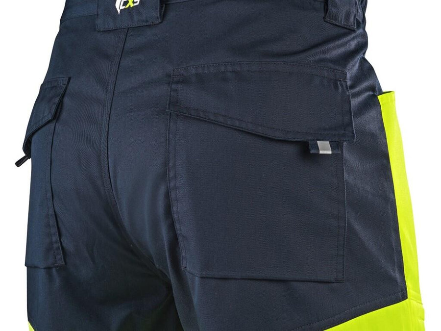 CXS HALIFAX Pánske výstražné nohavice na traky so sieťovinou