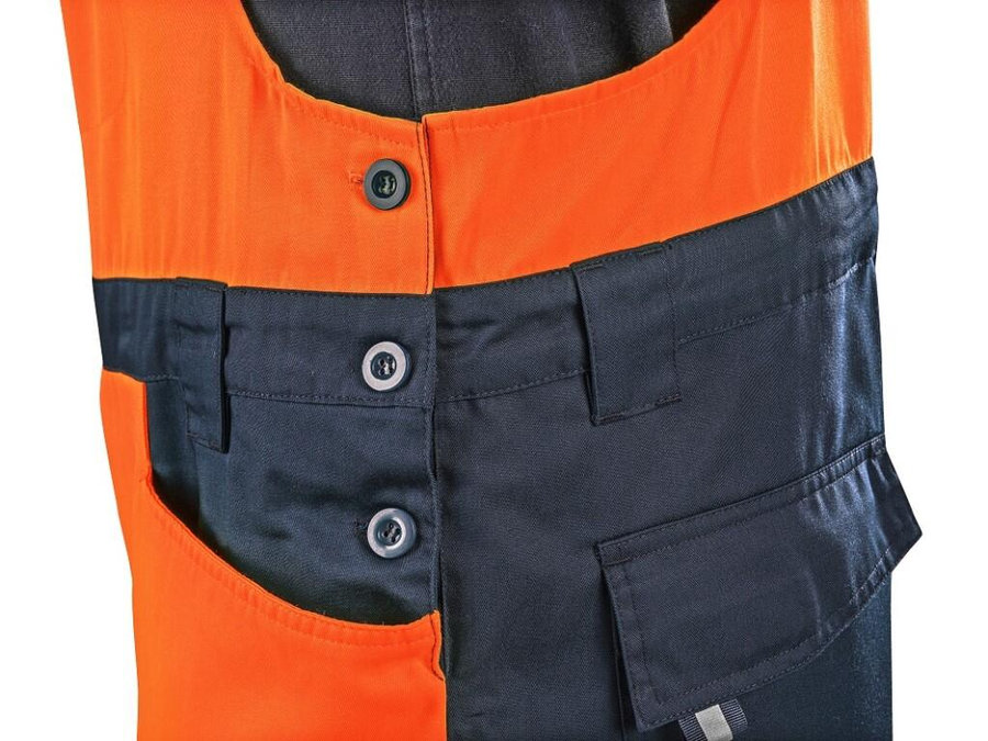 CXS HALIFAX Pánske výstražné nohavice na traky so sieťovinou
