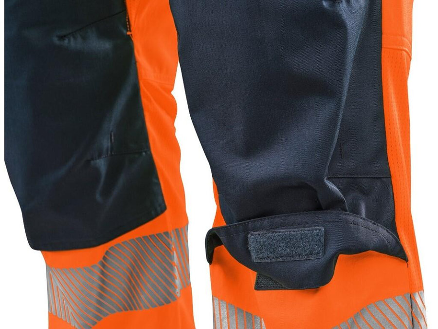 CXS HALIFAX Pánske výstražné nohavice na traky so sieťovinou