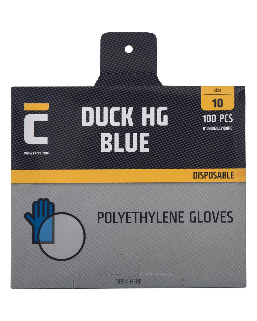 Cerva DUCK BLUE HG JR Jednorazové PE rukavice 100 ks