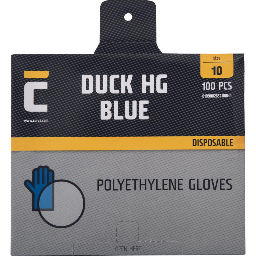 Cerva DUCK BLUE HG JR Jednorazové PE rukavice 100 ks