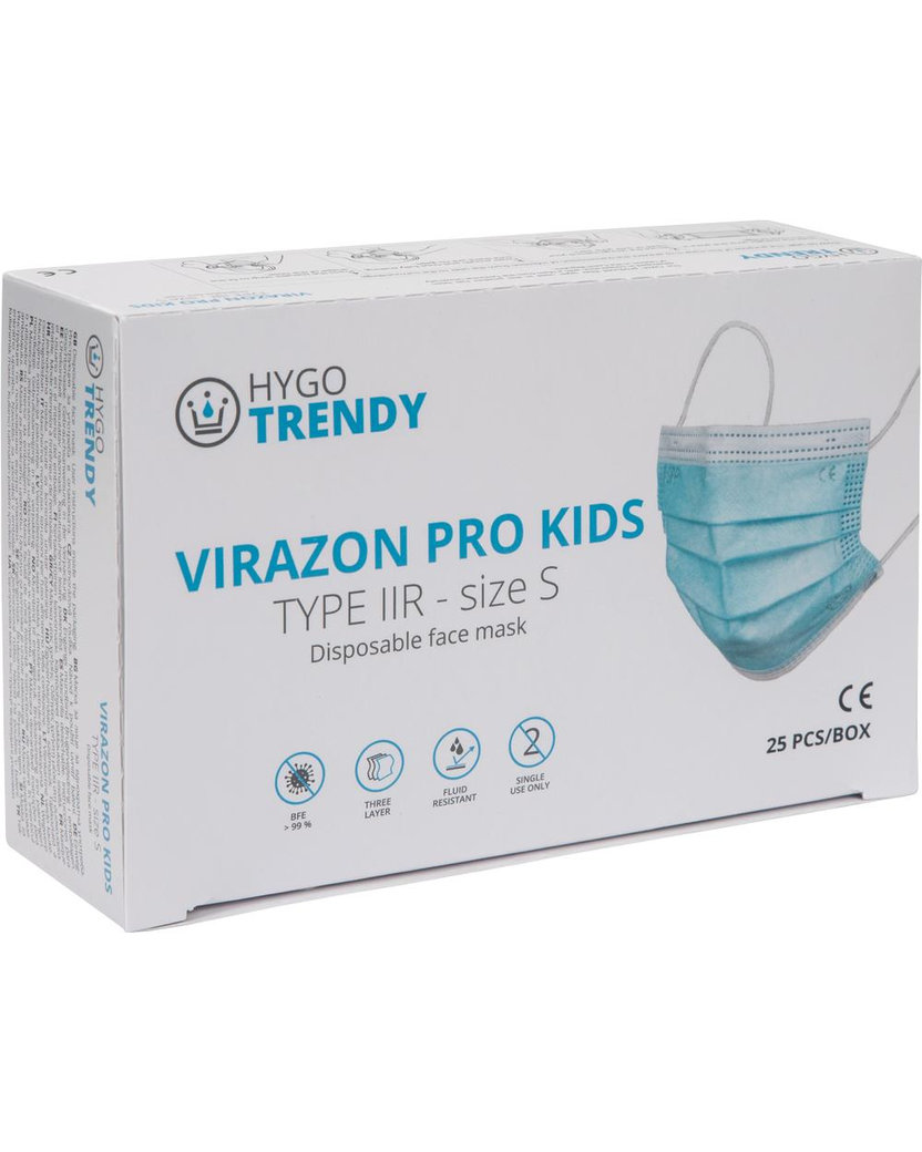 Hygotrendy VIRAZON PRO KIDS Detské jednorazové rúško 25ks
