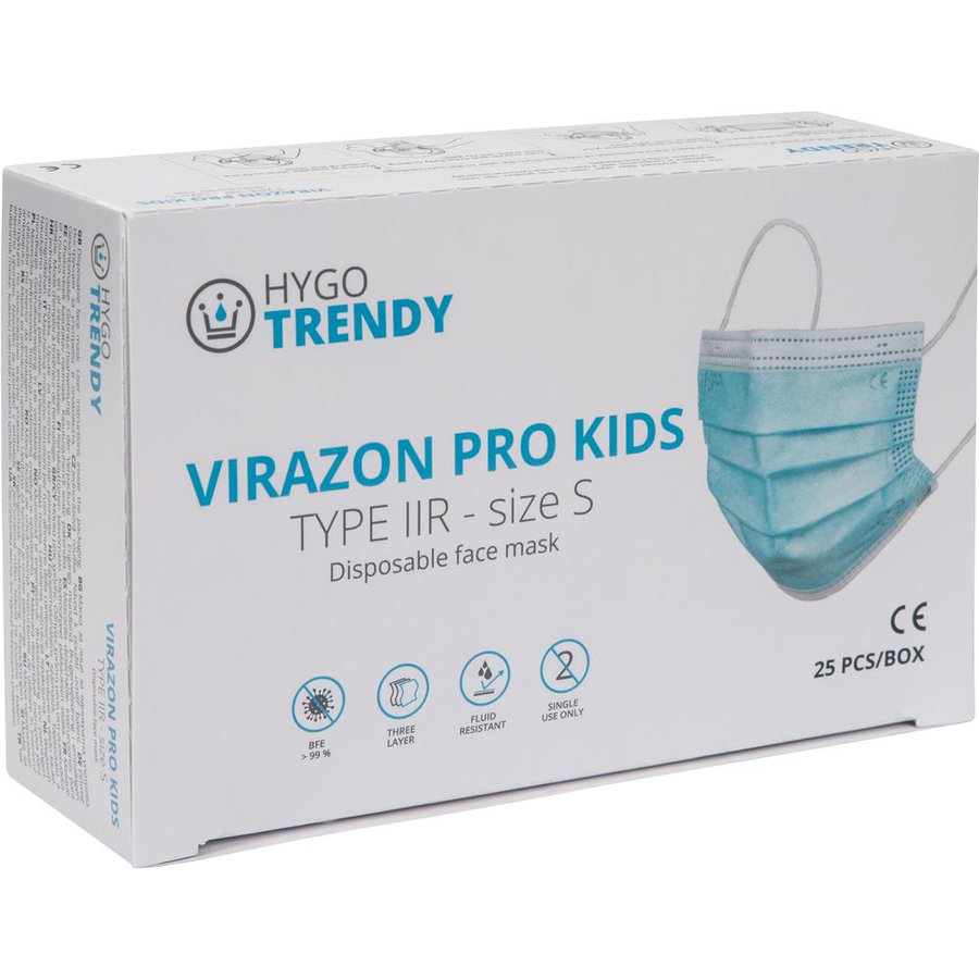 Hygotrendy VIRAZON PRO KIDS Detské jednorazové rúško 25ks