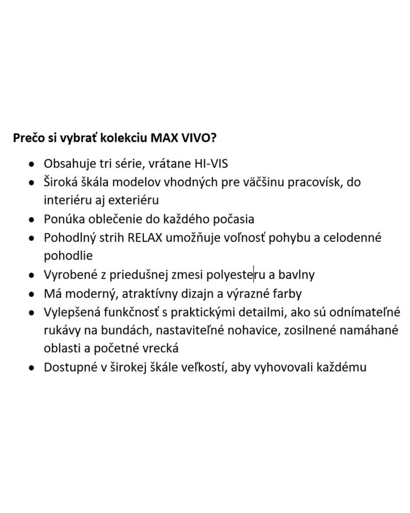 Cerva MAX VIVO HV FP Reflexné montérkové nohavice