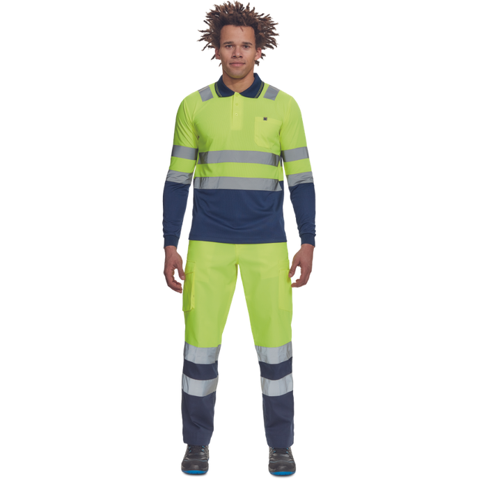 Cerva LEON HV Reflexná polokošeľa s dlhým rukávom