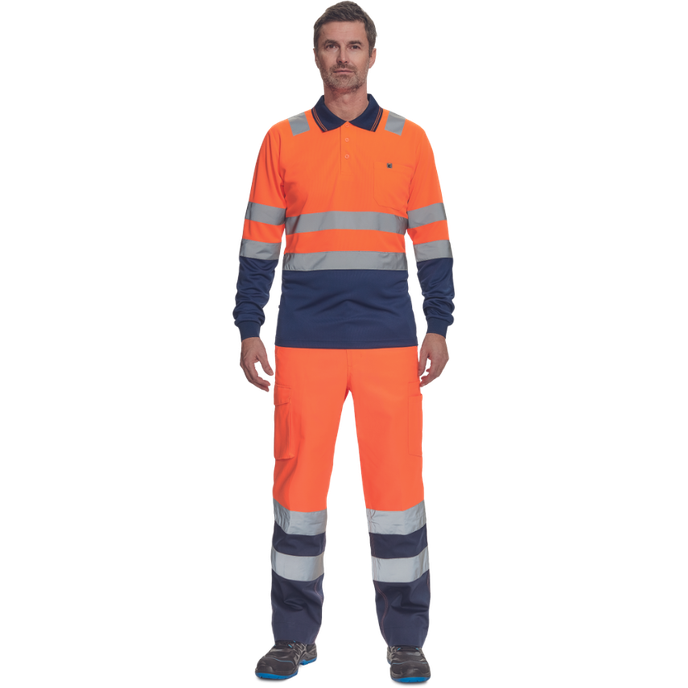 Cerva LEON HV Reflexná polokošeľa s dlhým rukávom