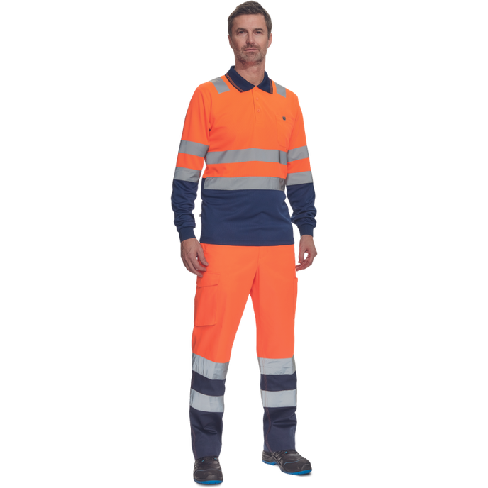 Cerva LEON HV Reflexná polokošeľa s dlhým rukávom