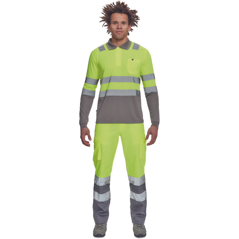 Cerva LEON HV Reflexná polokošeľa s dlhým rukávom