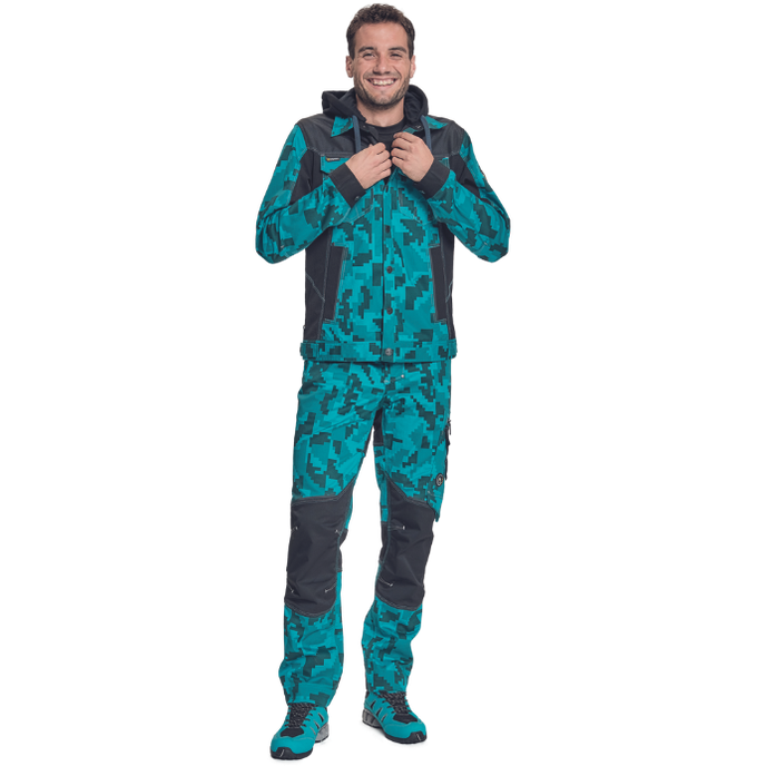 Cerva NEURUM CAMOU Pracovná bunda s kapucňou