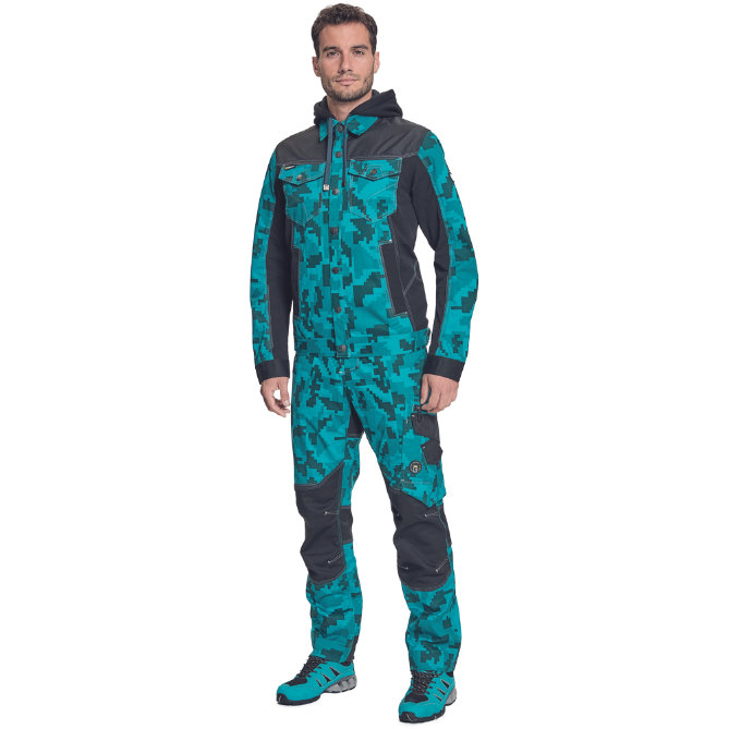 Cerva NEURUM CAMOU Pracovná bunda s kapucňou