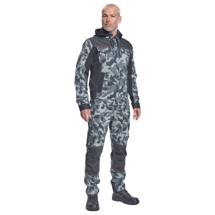 Cerva NEURUM CAMOU Pracovná bunda s kapucňou