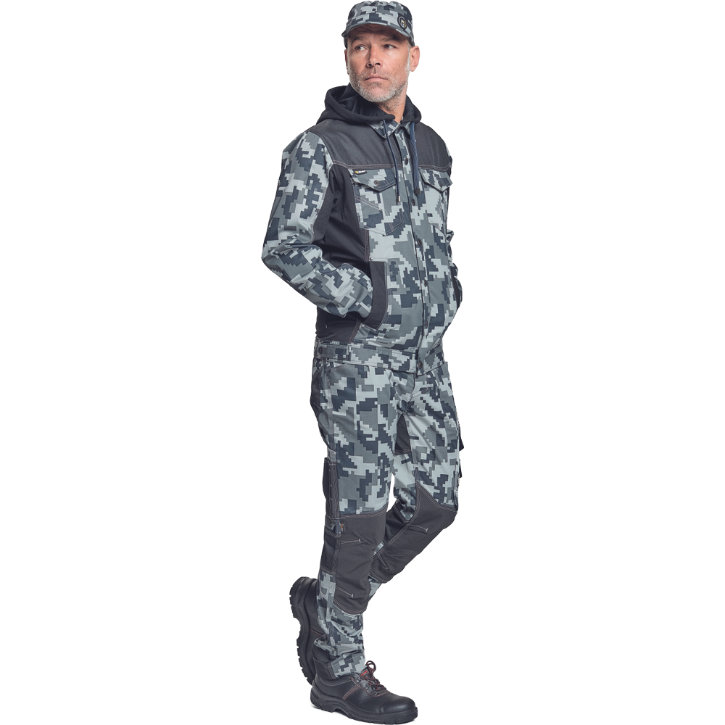 Cerva NEURUM CAMOU Pracovná bunda s kapucňou