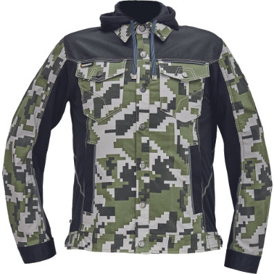 Cerva NEURUM CAMOU Pracovná bunda s kapucňou