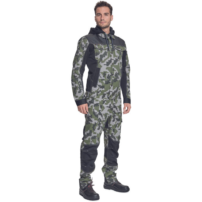 Cerva NEURUM CAMOU Pracovná bunda s kapucňou