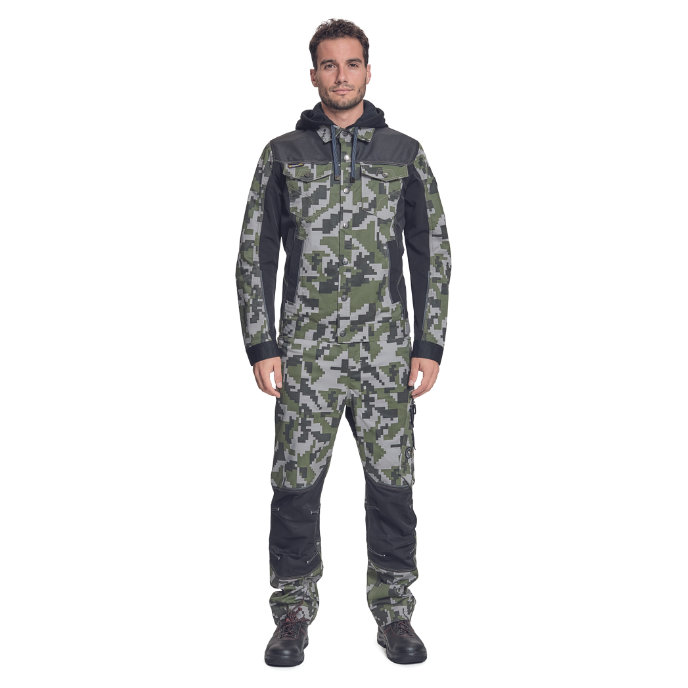 Cerva NEURUM CAMOU Pracovná bunda s kapucňou