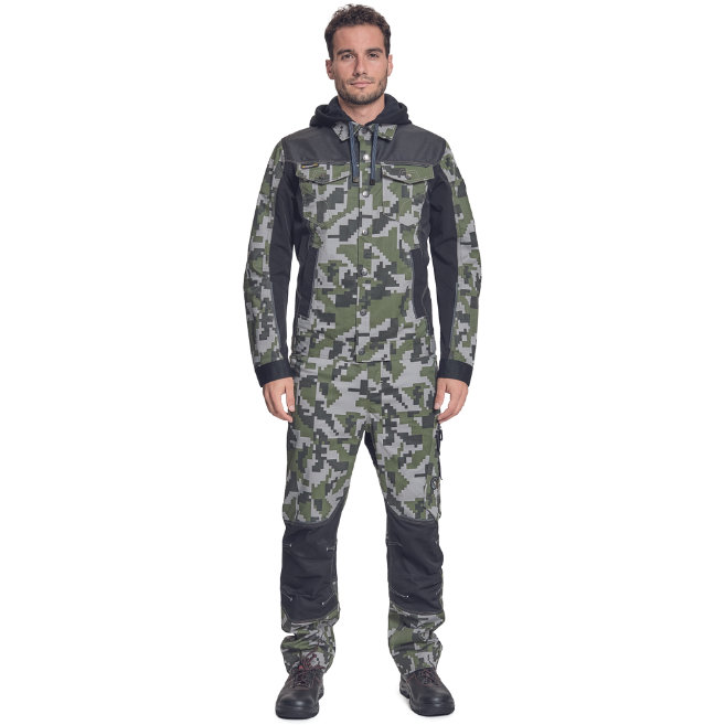 Cerva NEURUM CAMOU Pracovná bunda s kapucňou