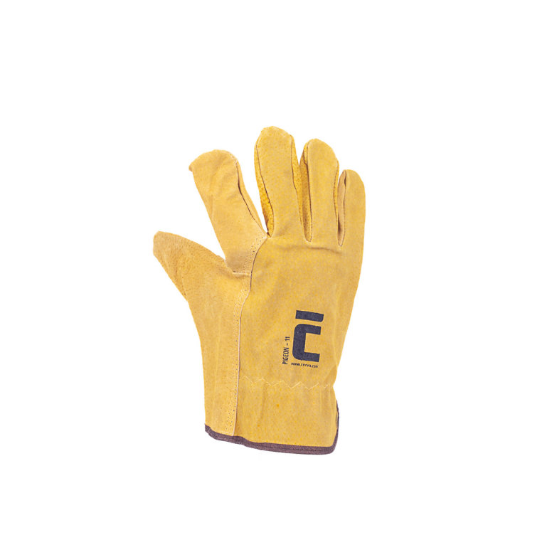 Cerva PIGEON Celokožené rukavice 12 párov