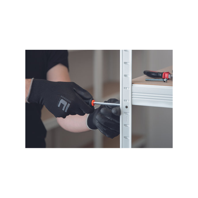 Cerva BUNTING EVOLUTION BLACK Pracovné rukavice 12 párov