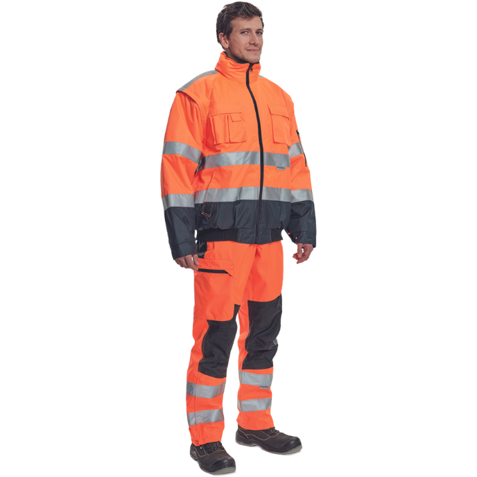 Cerva CLOVELLY Reflexná nepremokavá bunda 2v1