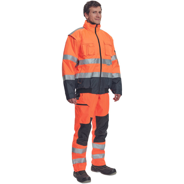 Cerva CLOVELLY Reflexná nepremokavá bunda 2v1