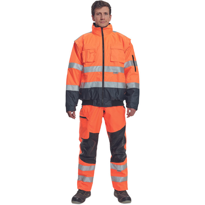 Cerva CLOVELLY Reflexná nepremokavá bunda 2v1