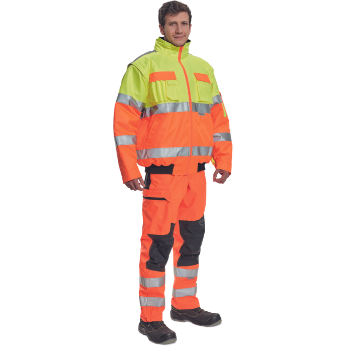 Cerva CLOVELLY Reflexná nepremokavá bunda 2v1