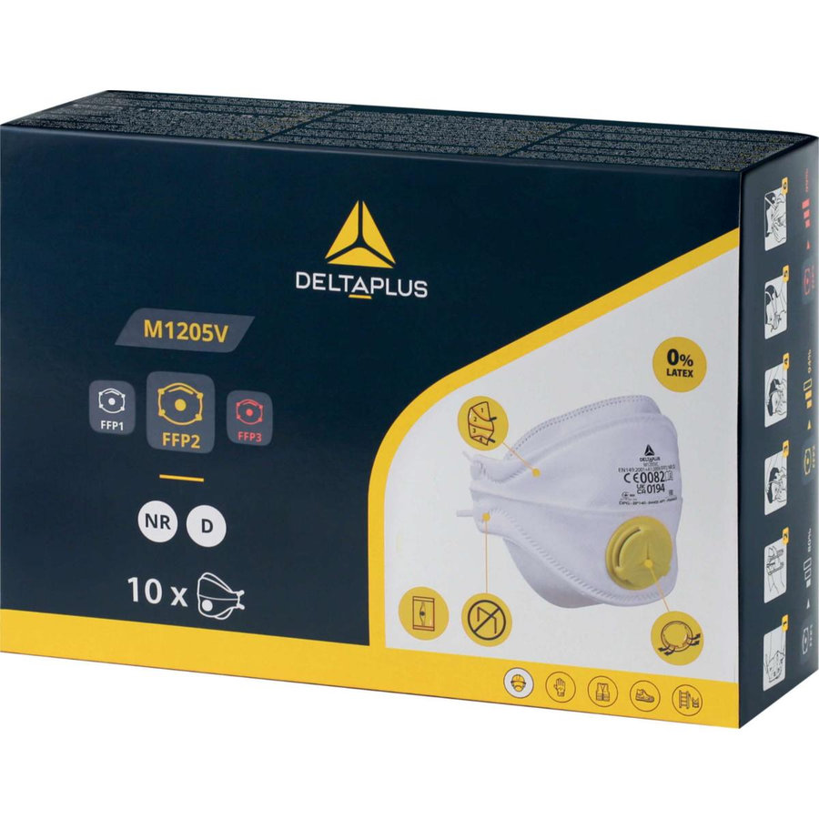 Delta Plus M1205V FFP2 Respirátor s ventilom 10 ks