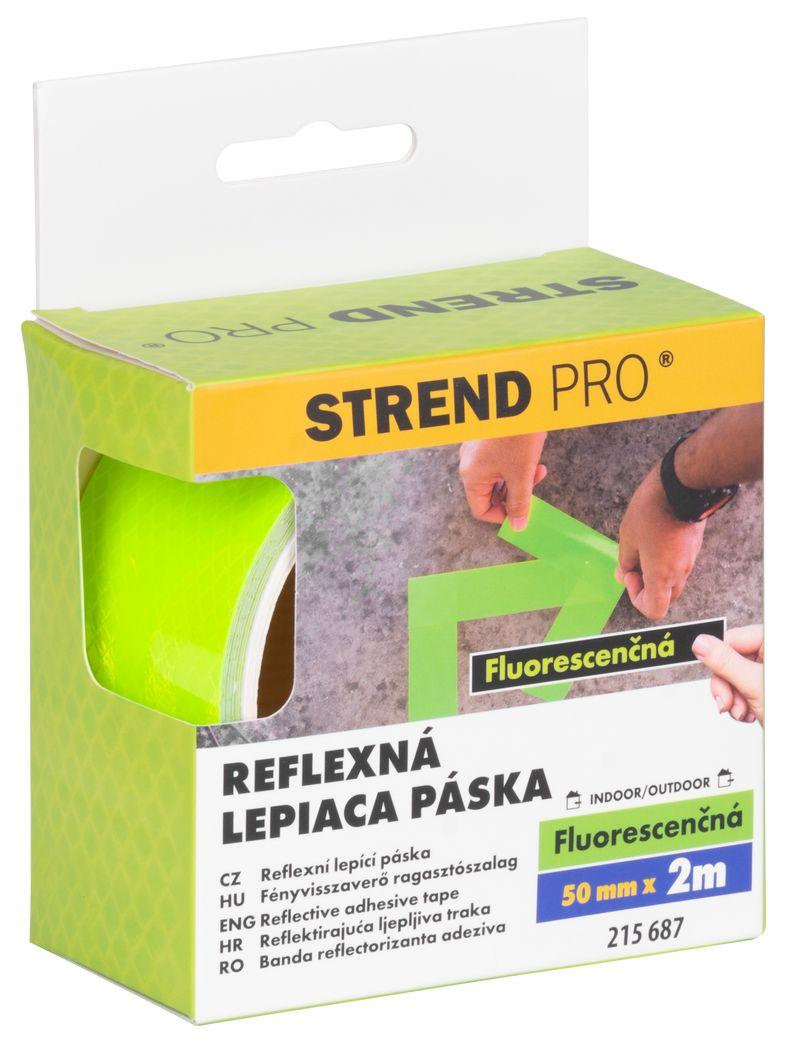 Strend Pro Páska reflexná, samolepiaca, extra viditeľná, zelená, 50 mm x 2 m