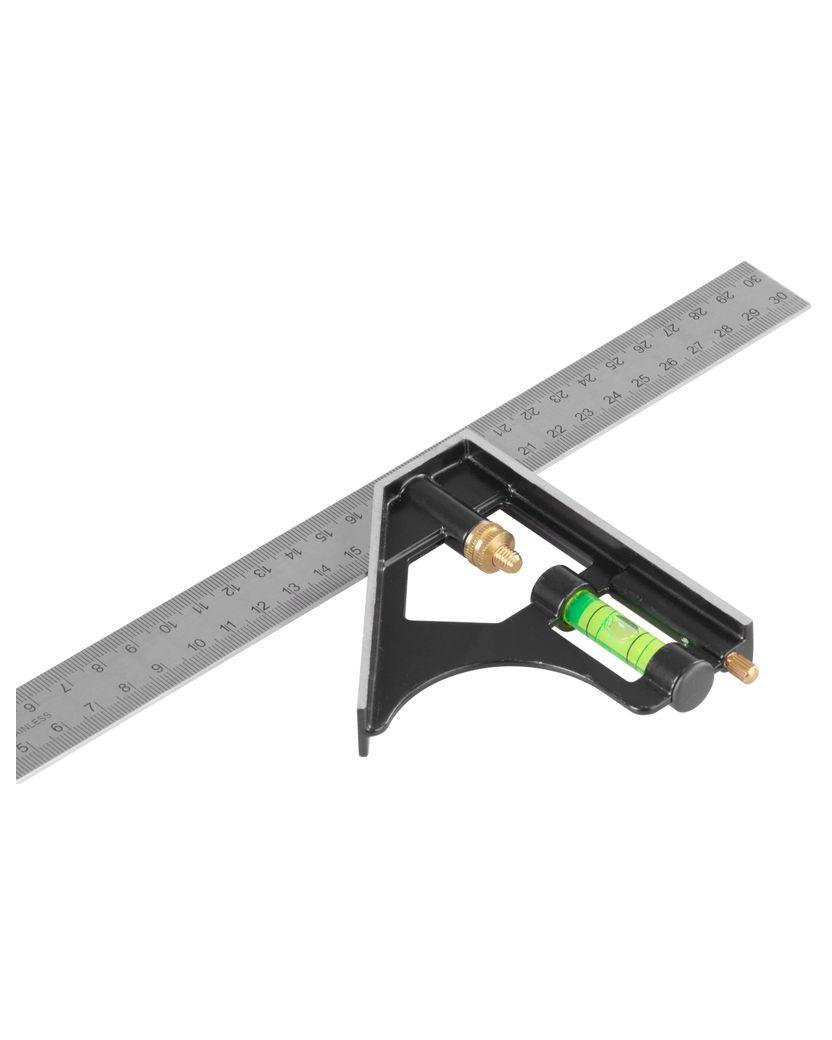 Strend Pro Uholník FSC-13, 300 mm, stolársky, s vodováhou