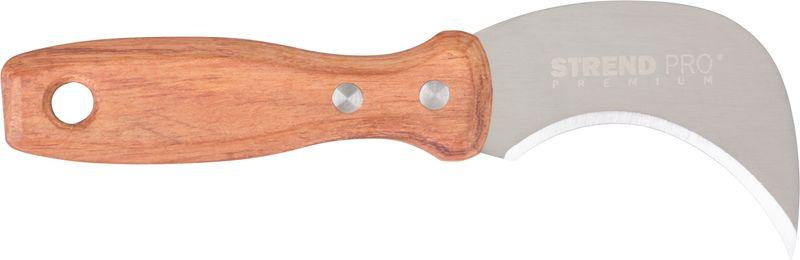 Strend Pro Premium Nôž na linoleum a koberce, nerez, drevená rúčka, 75 mm