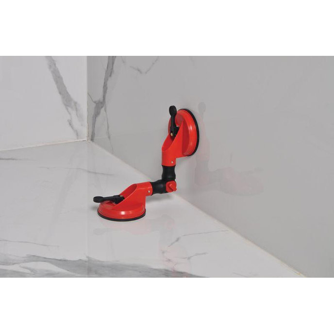 Strend Pro Držiak skla CU682, prísavný, 2 kupolový, 127 mm, 115x370 mm, nastaviteľný uhol