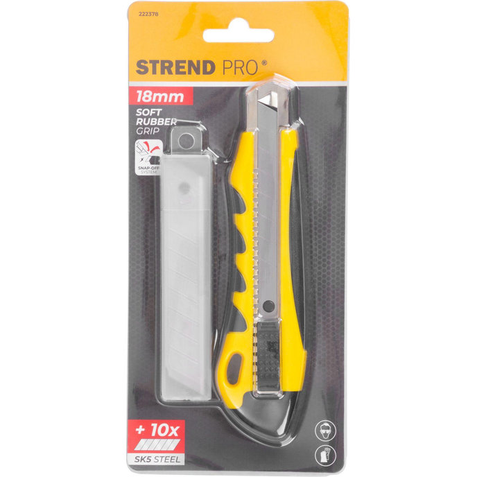 Strend Pro Nôž UK888+1A, 18 mm, odlamovací, + 10 ks čepelí