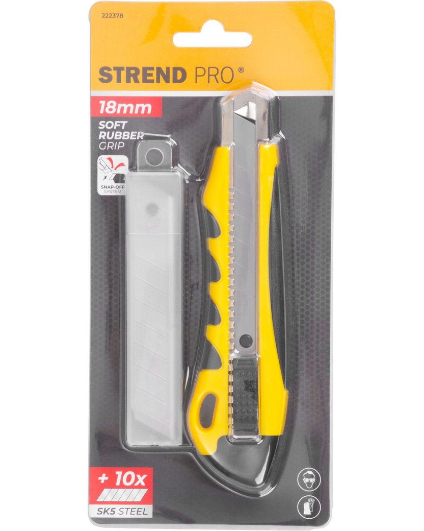 Strend Pro Nôž UK888+1A, 18 mm, odlamovací, + 10 ks čepelí