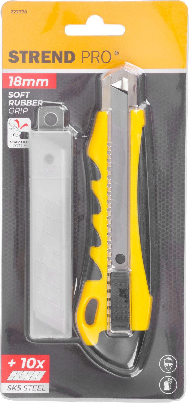 Strend Pro Nôž UK888+1A, 18 mm, odlamovací, + 10 ks čepelí