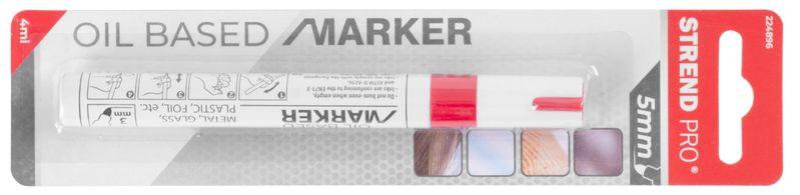 Strend Pro Značkovač Permanent, ALU, červený