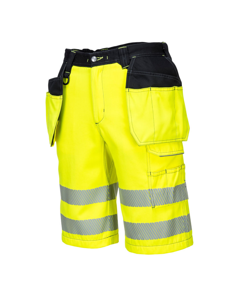 Portwest PW343 PW3 Hi-Vis Reflexné krátke nohavice
