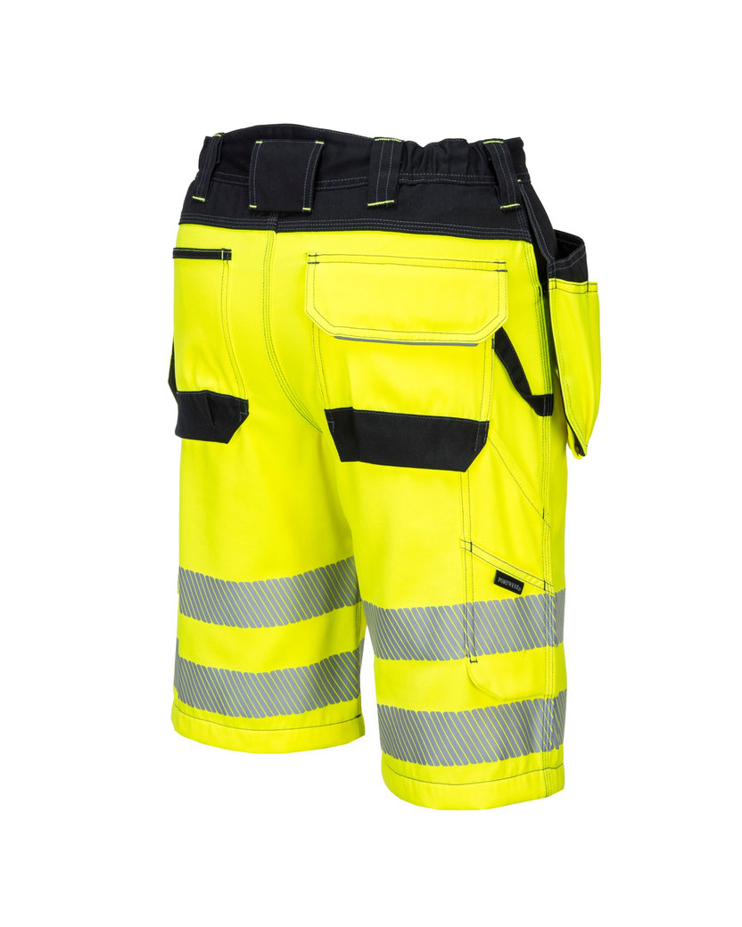 Portwest PW343 PW3 Hi-Vis Reflexné krátke nohavice