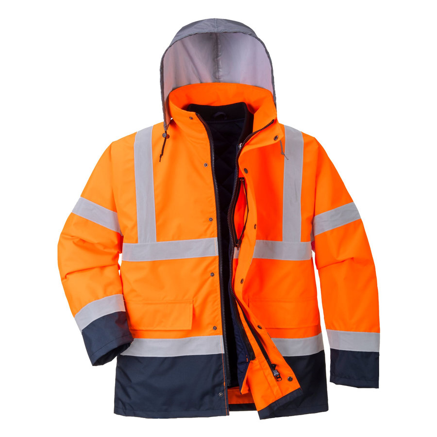 Portwest S471 Hi-Vis Contrast Traffic Reflexná bunda 4v1
