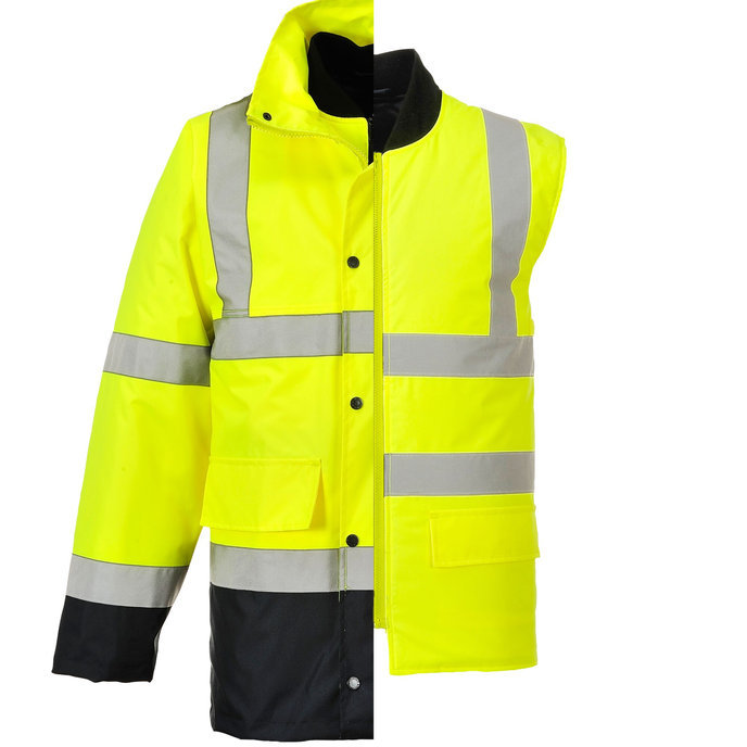 Portwest S471 Hi-Vis Contrast Traffic Reflexná bunda 4v1