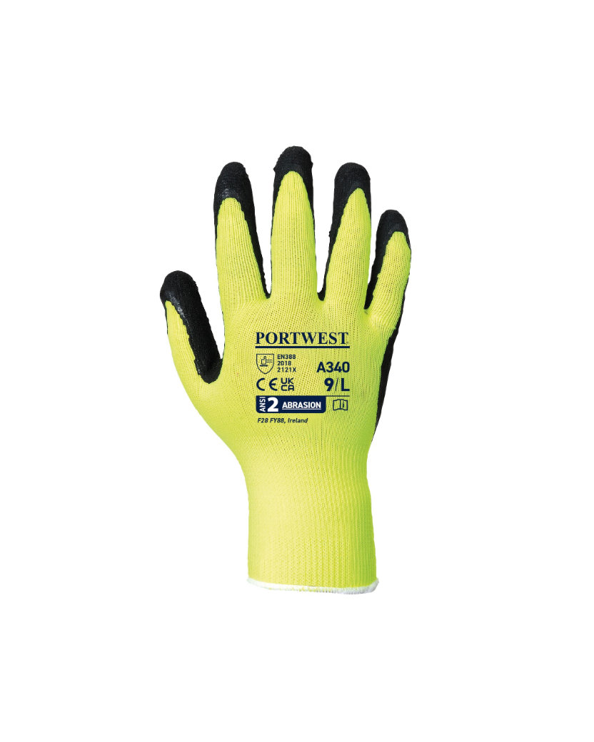 Portwest A340 Hi-Vis Grip Pracovné rukavice 12 párov