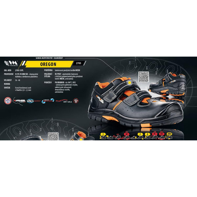 VM Footwear OREGON S1PL HRO Bezpečnostné sandále