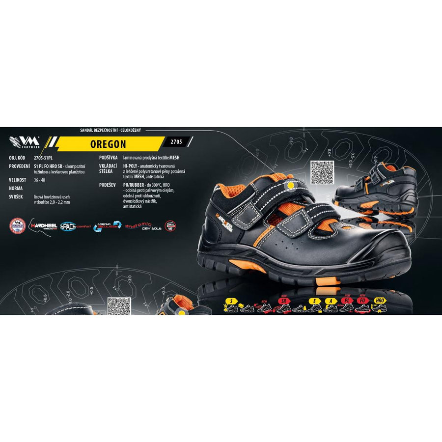 VM Footwear OREGON S1PL HRO Bezpečnostné sandále