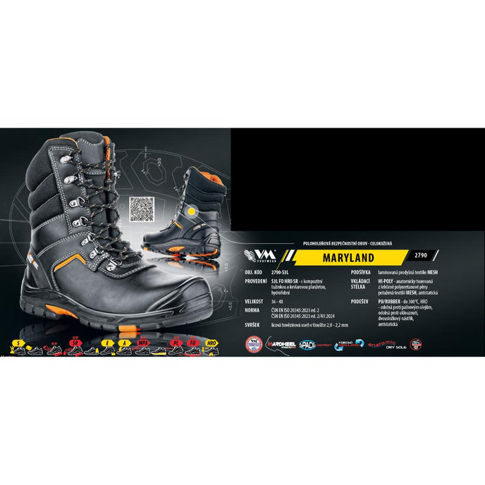 VM Footwear MARYLAND S3L HRO Bezpečnostná obuv