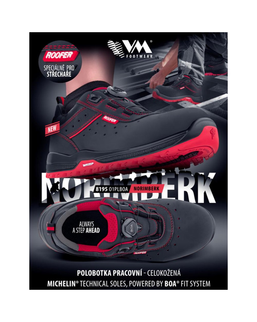 VM Footwear NORIMBERK O1 PL BOA Pracovná obuv pre strechárov