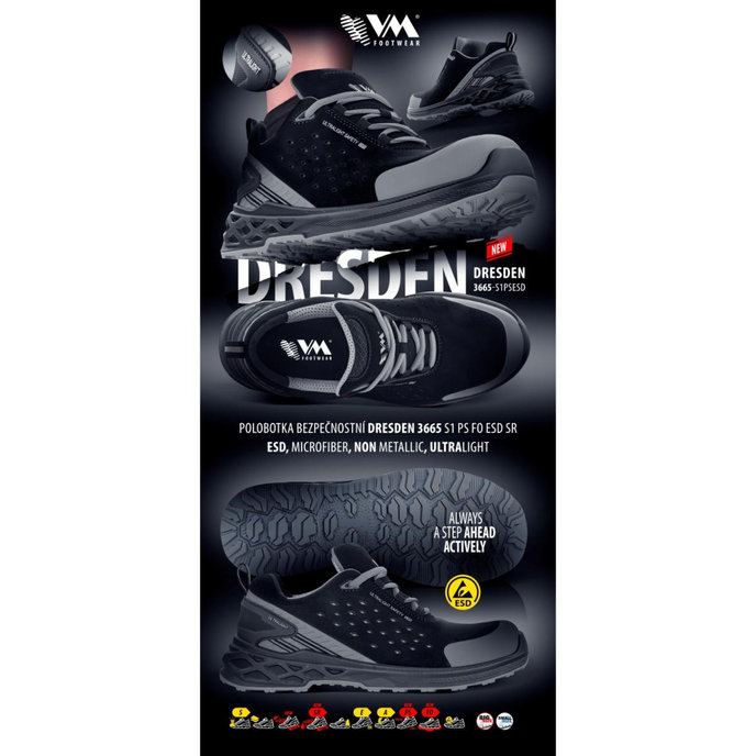 VM Footwear DRESDEN S1PS ESD Bezpečnostná obuv