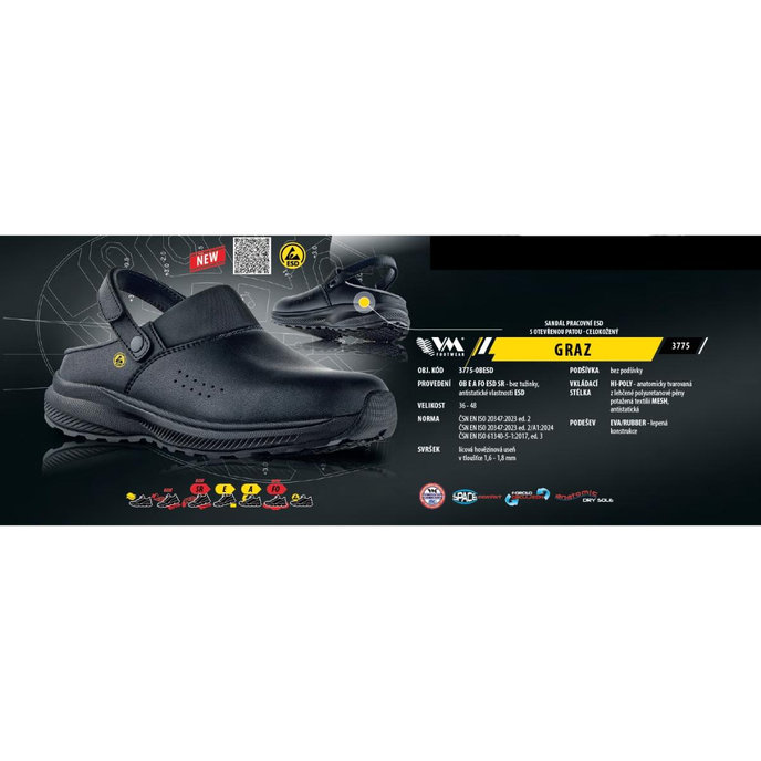 VM Footwear GRAZ OB ESD Pracovné sandále