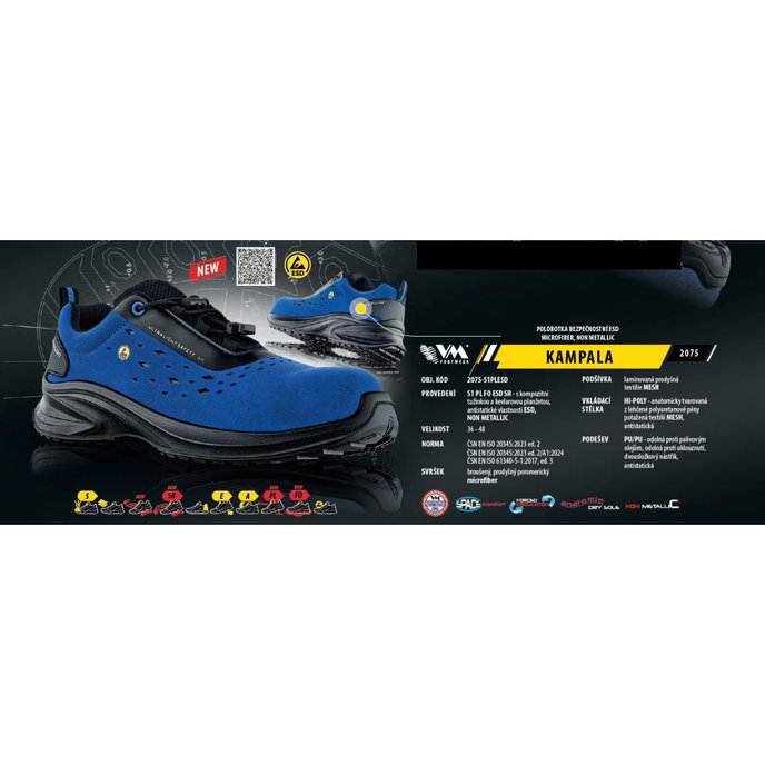 VM Footwear KAMPALA S1PL ESD Bezpečnostná obuv