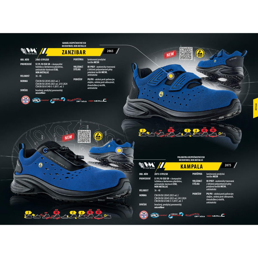 VM Footwear ZANZIBAR S1PS ESD Bezpečnostné sandále