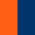 fluo oranžová/námornícka modrá