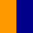 oranžová/tmavomodrá